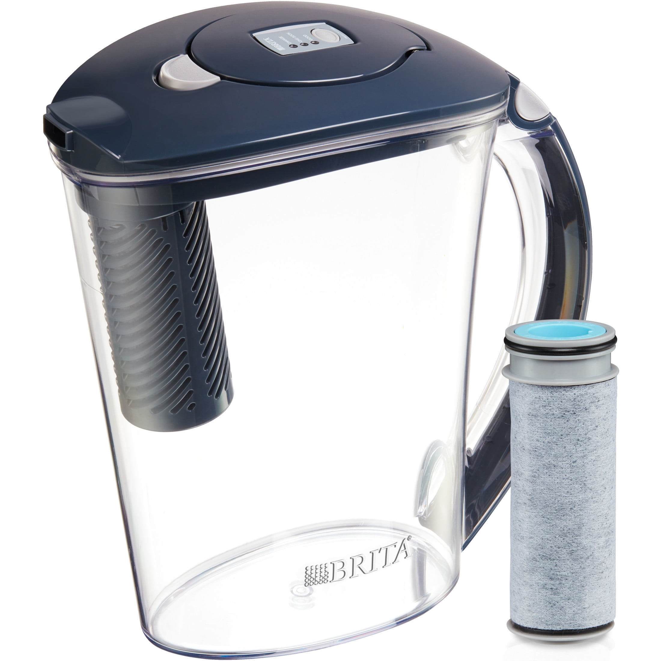 Brita Large 10 Cup Stream Filter Pitcher with 1 Stream Filter, Rapids, Carbon