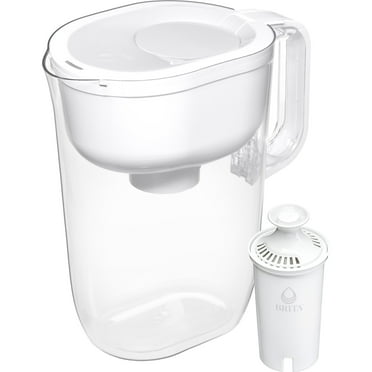 Brita Large 10 Cup Water Filter Pitcher with 1 Standard Filter, Made Without BPA, Huron, White