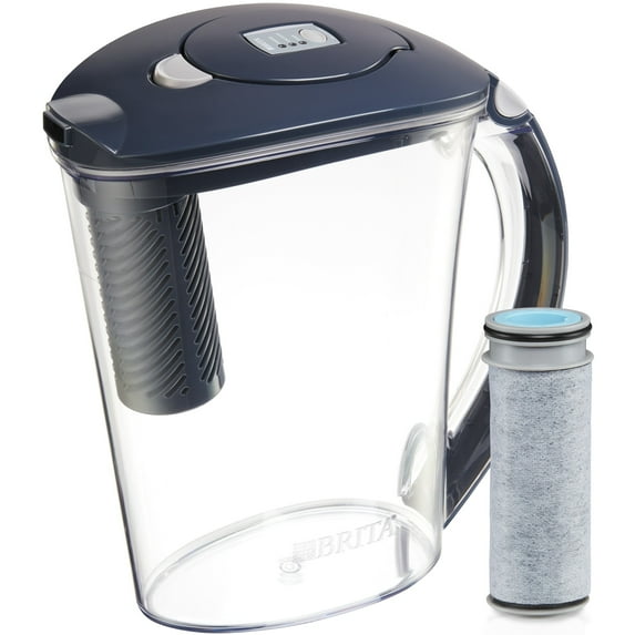 Brita Large Stream Filter as You Pour Plastic 10-Cup Gray Water Filter Pitcher