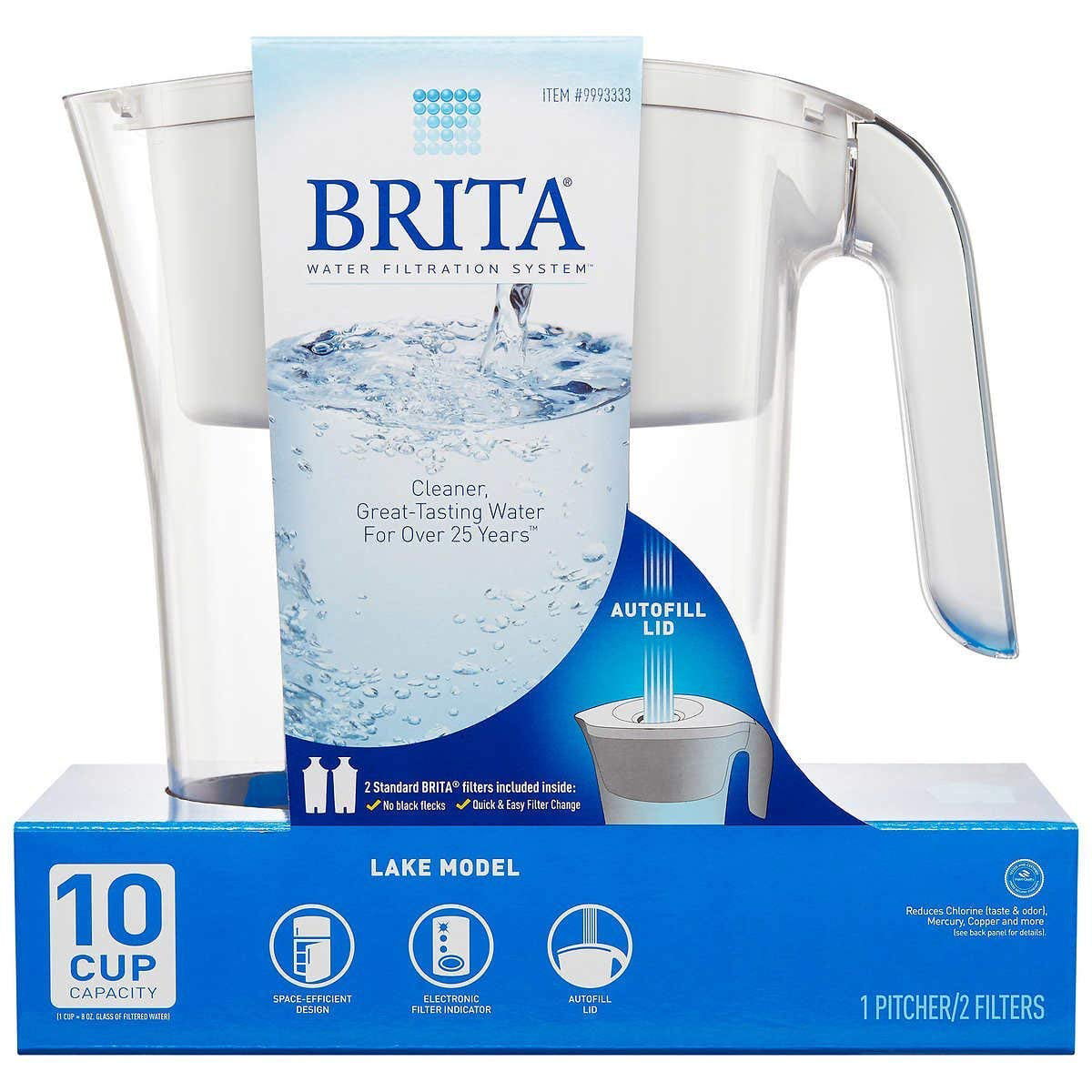 Brita Lake Water Pitcher with 2 Filters