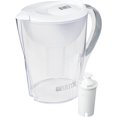 thumbnail image 1 of Brita Pacifica Plastic 10-Cup White Water Filter Pitcher, 1 of 11