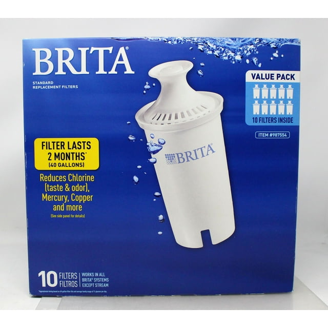 Brita Pitcher Standard Replacement Filters 10 Count White
