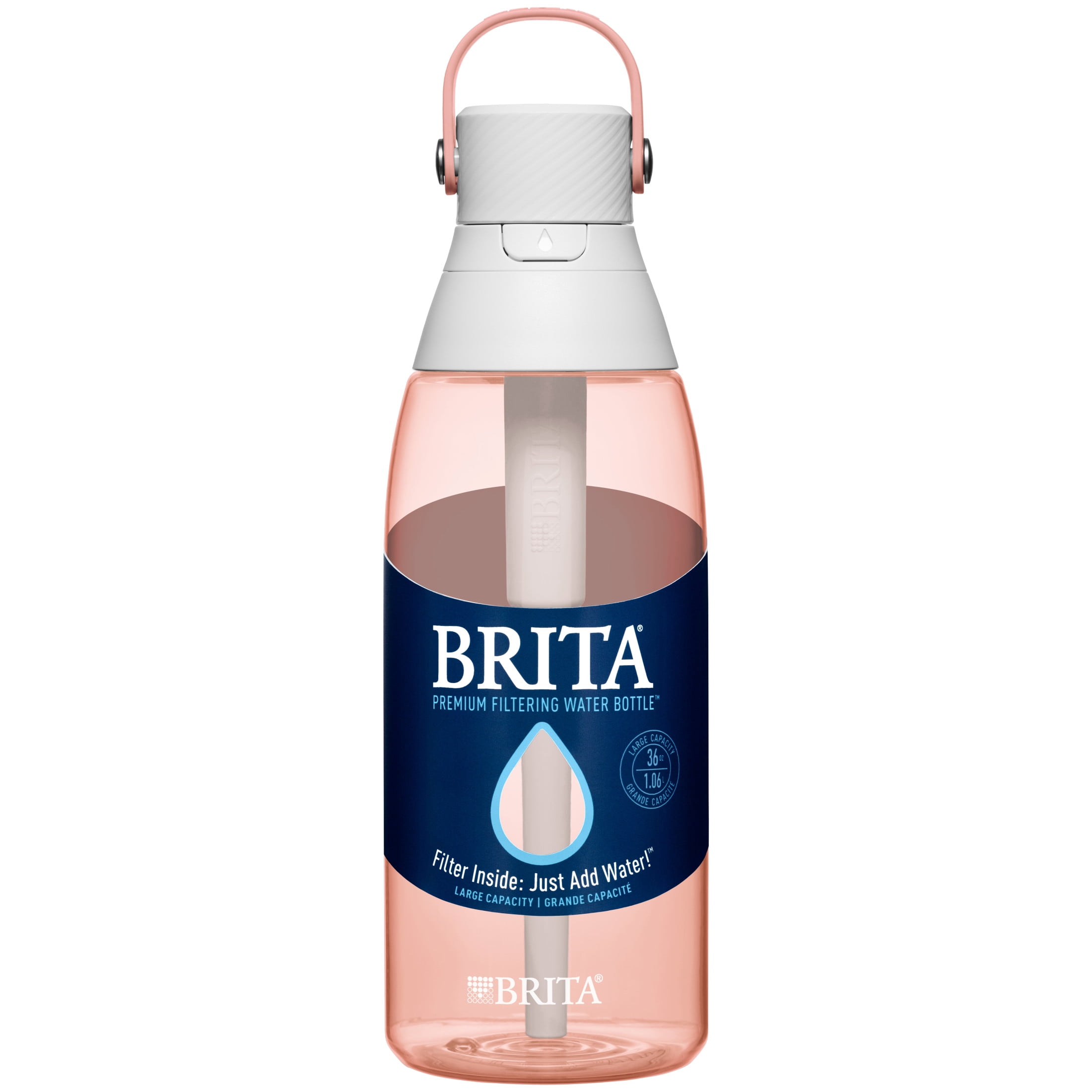 Brita 36oz Blush Pink Premium Leak Proof Filtered Water Bottle with Straw