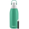 thumbnail image 1 of Brita Premium Stainless Steel, Insulated Leak Proof Filtered Water Bottle, Jade, 32 oz, 1 of 6