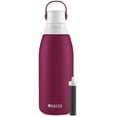thumbnail image 1 of Brita Stainless Steel Ruby Water Bottle Leak Proof Filter, 1 of 9