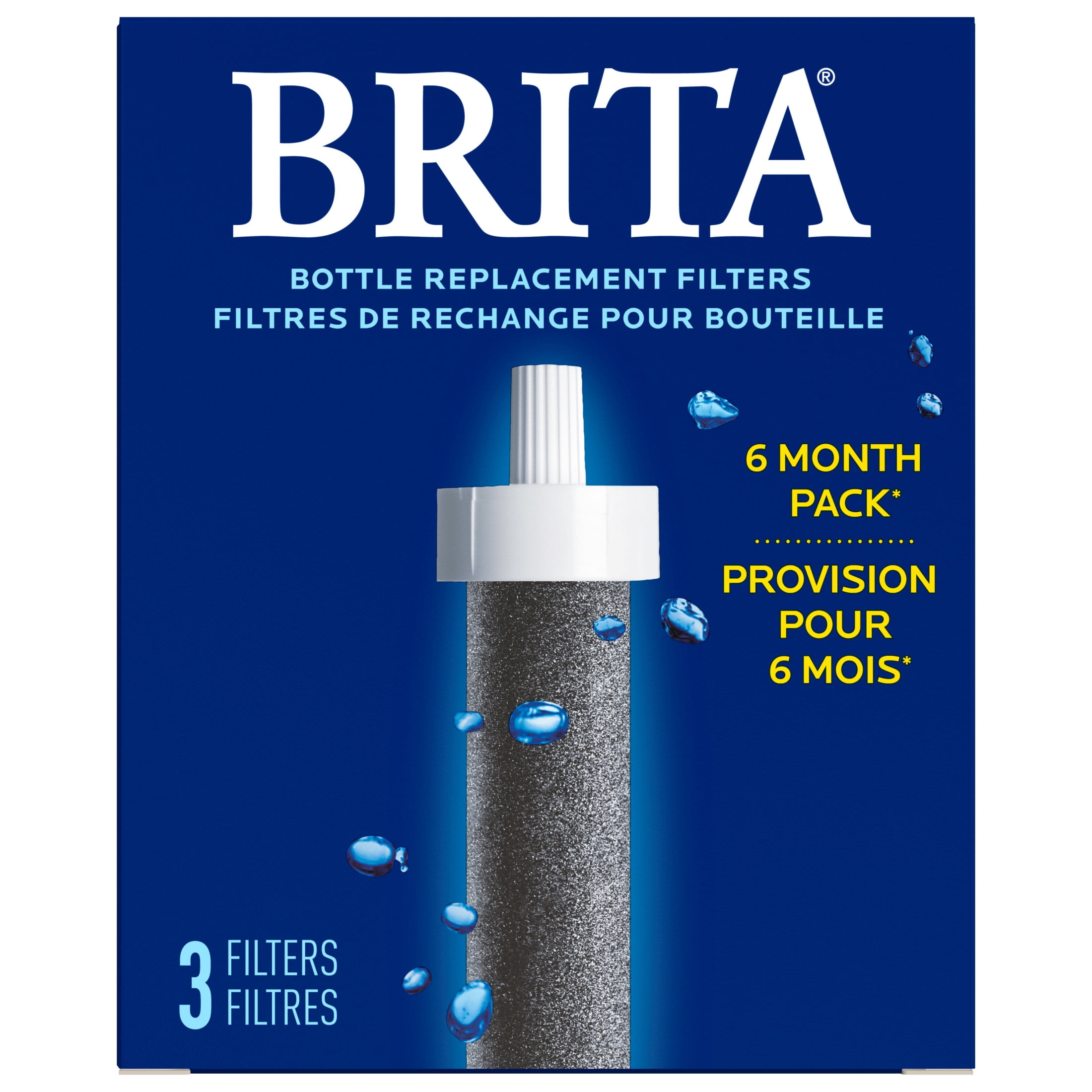Brita BPA-Free Water Bottle Replacement Filters, 3 Count
