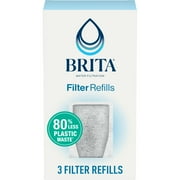 Brita Water Filtration Filter Refills, Compatible with Brita Refillable Filter Pitchers (3 Pack)
