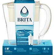 Brita Small 6 Cup Red Denali Water Filter Pitcher with 1 Brita Standard Filter