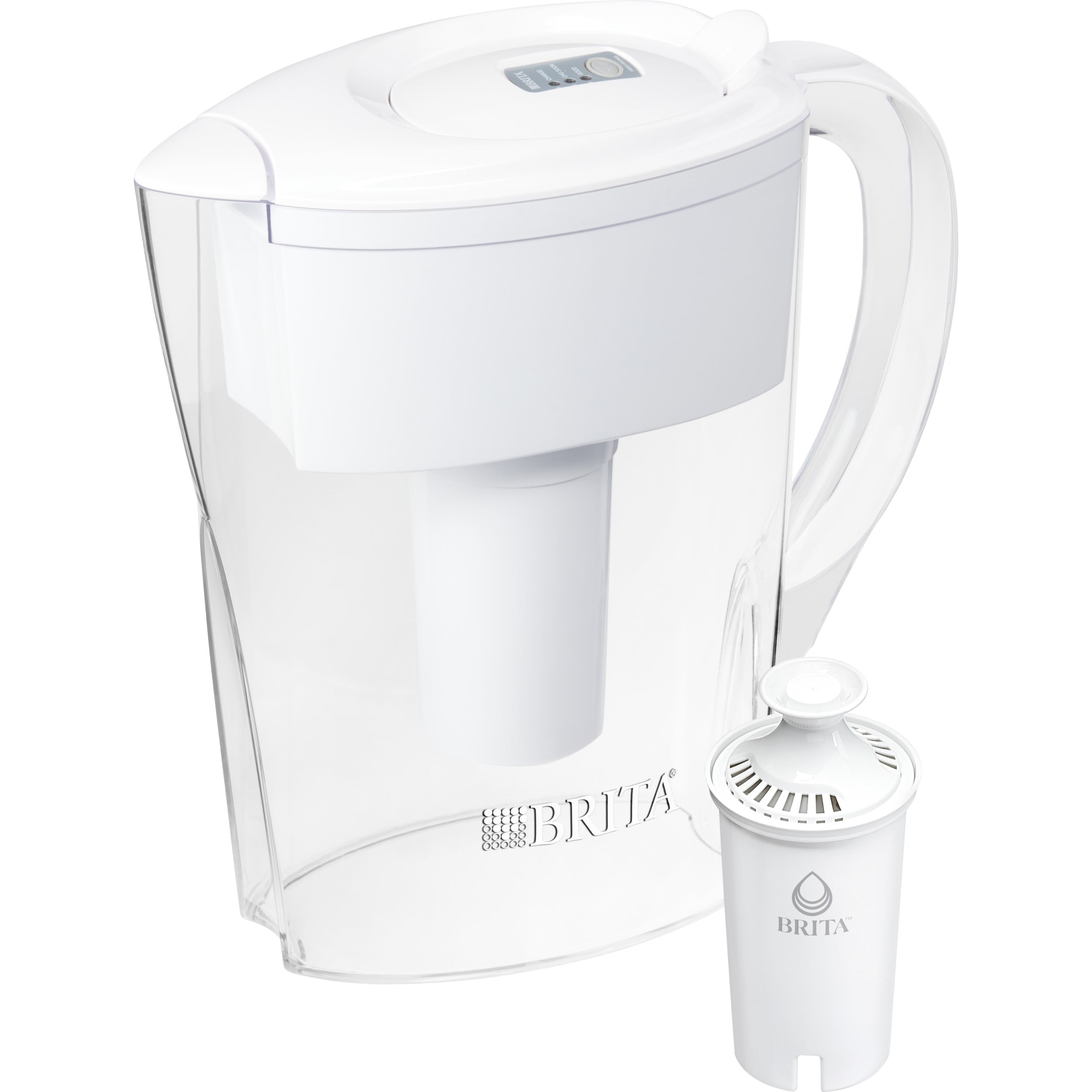 Brita Small 6 Cup Water Filter Pitcher with 1 Standard Filter, BPA Free - Space Saver, White