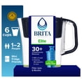 thumbnail image 1 of Brita Elite 6-Cup, Black Plastic Water Filtration Pitcher, Reduces Lead, 1 of 11