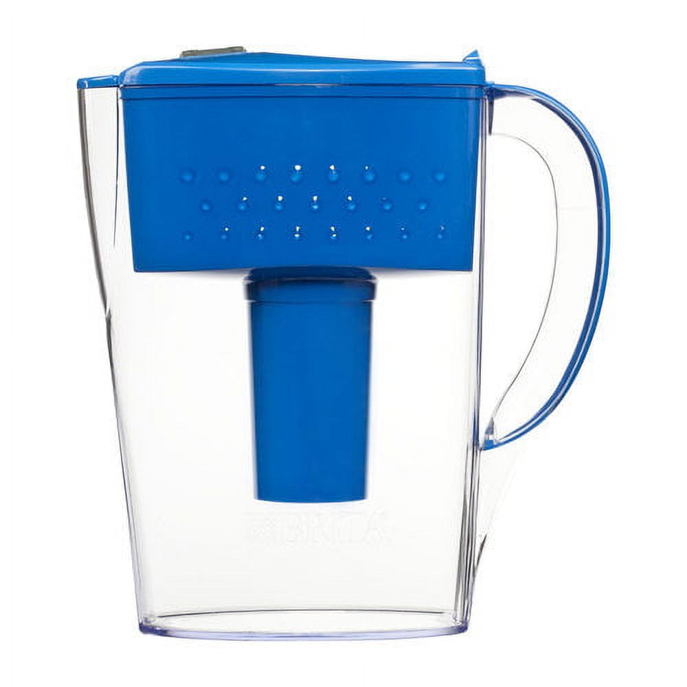 Brita Space Saver 6 Cup Pitcher, Blue