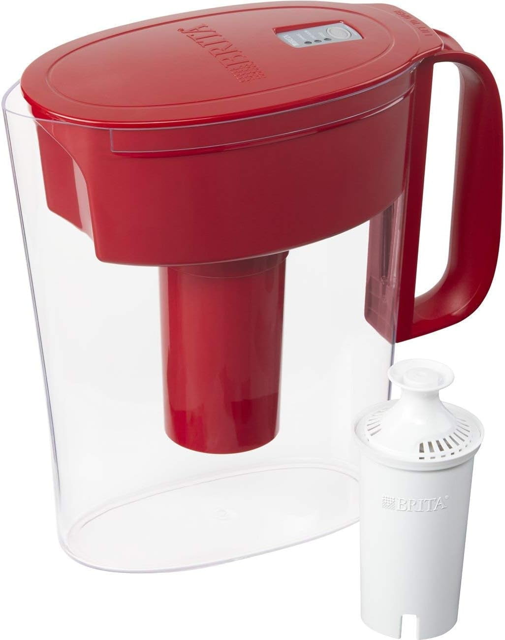 Brita Red 6-Cup BPA-Free Water Filter Pitcher