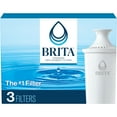 thumbnail image 1 of Brita Standard Water Filter, Replacement Filters for Pitchers and Dispensers, BPA Free, 3 Count, 1 of 9