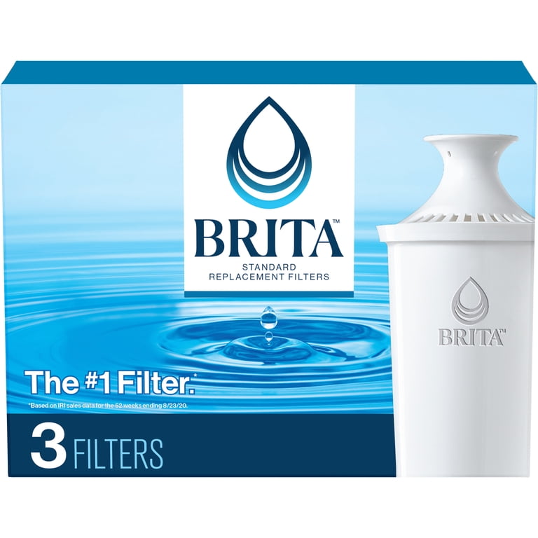 Brita 35503 Water Filter Pitcher Advanced Replacement Filters, 3/Pack