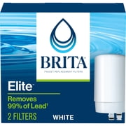 Brita Faucet Mount System Replacement Filter, Reduces Lead, Made Without BPA, White, 2 Count