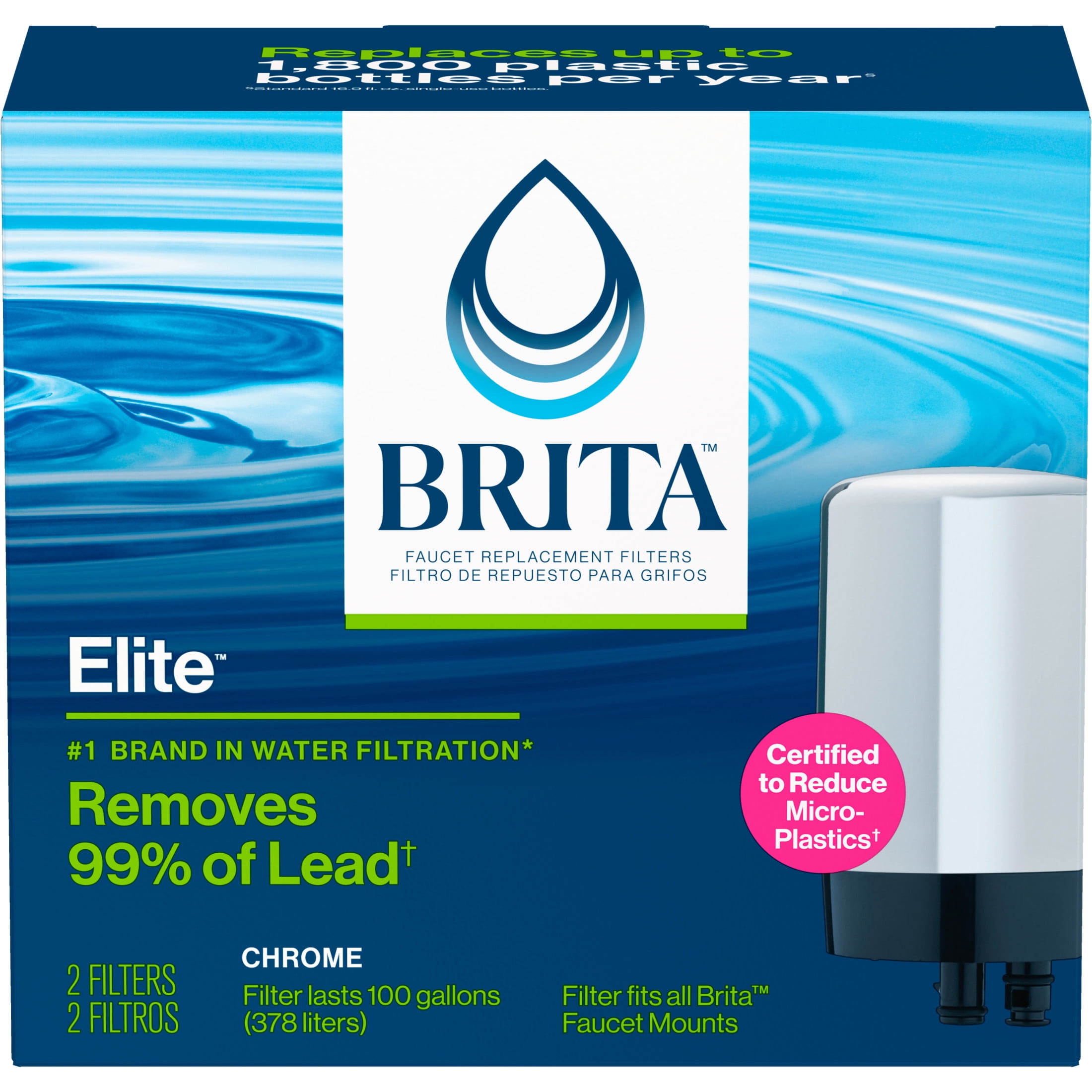Brita Tap Water Faucet Filter Replacement, 1 Count - Chrome Brita Tap Water Faucet Filter Replacement, 1 Count - Chrome