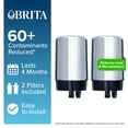 thumbnail image 1 of Brita Elite Chrome Replacement Water Filter, Compatible with Brita Faucet Water Filter Systems (2 Pack), Reduces Lead, 1 of 12