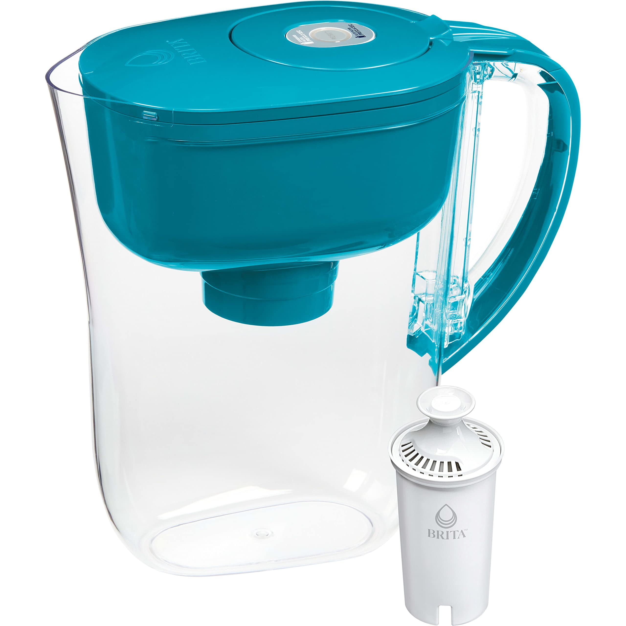 Brita Water Filter Pitcher for Tap and Drinking Water with SmartLight Filter Change Indicator + 1 Standard Filter, Lasts 2 Months, 6-Cup Capacity, Christmas Gift for Men and Women,