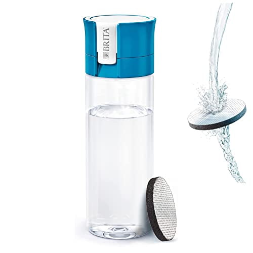 Brita water bottle Portable water purification bottle 600ml with 1 blue