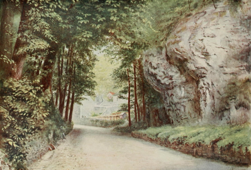 Britain Beautiful 1920 Stony Middleton Derbyshire Canvas Art - Felix Harrand (18 x 24)