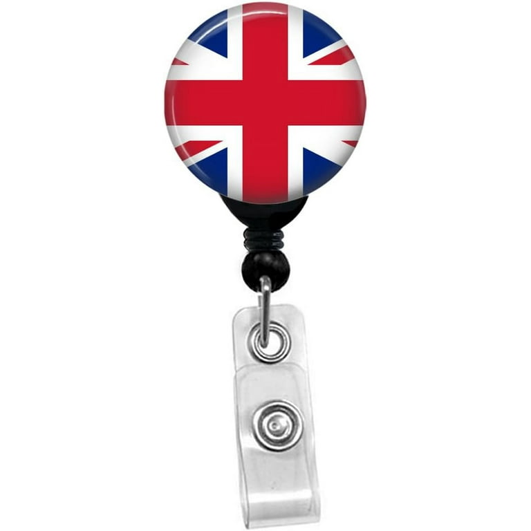 Britain British UK Union Jack Flag ID Card Name Tag Custom Badge