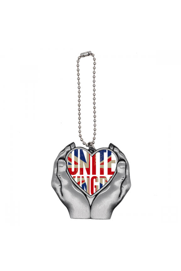 Britain UK Flag Big Ben Union Jack Car Keychain Heart Pendant Ornament Charm