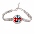 Britain Union Jack London Eye Big Ben Flag UK Tennis Chain Anklet