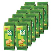 Britannia Crackers 50 50 Sweet and Salty Biscuit 13.12oz (372g) - Delicious, Light & Crispy Grocery Cookies - Best Treat for Friends & Family (Pack of 12)