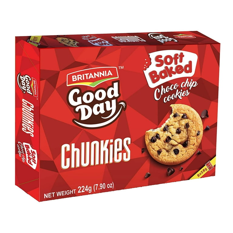 CHOCOCHIP COOKIE 20 ブラウン Britannia Good Day Chunkies 7.90oz (224g) - Soft Baked