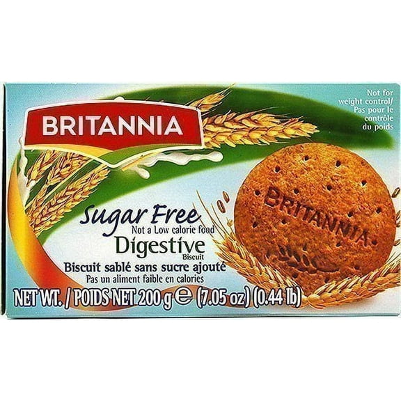 Britannia Sugar Free Digestive Biscuits 7 oz box