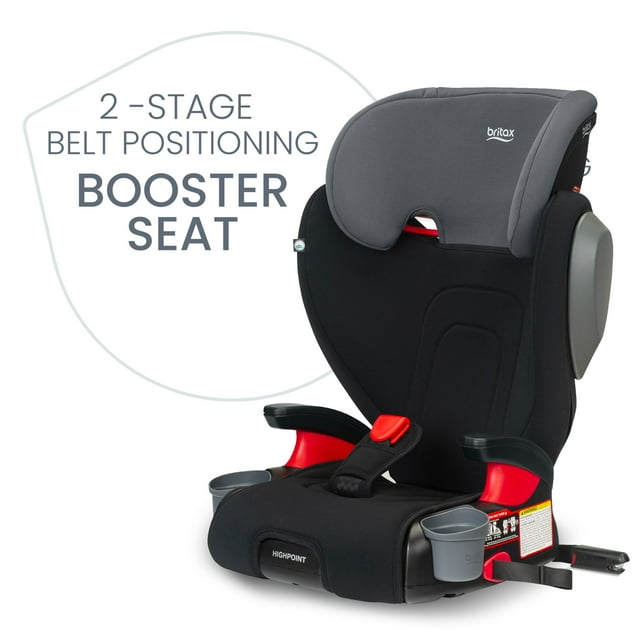Britax Highpoint Backless BeltPositioning Booster Seat, Black Ombre