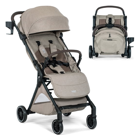 Britax® Juniper™+ Compact Stroller With One-Hand RapidFold™, Infant Car Seat Compatible — Teak