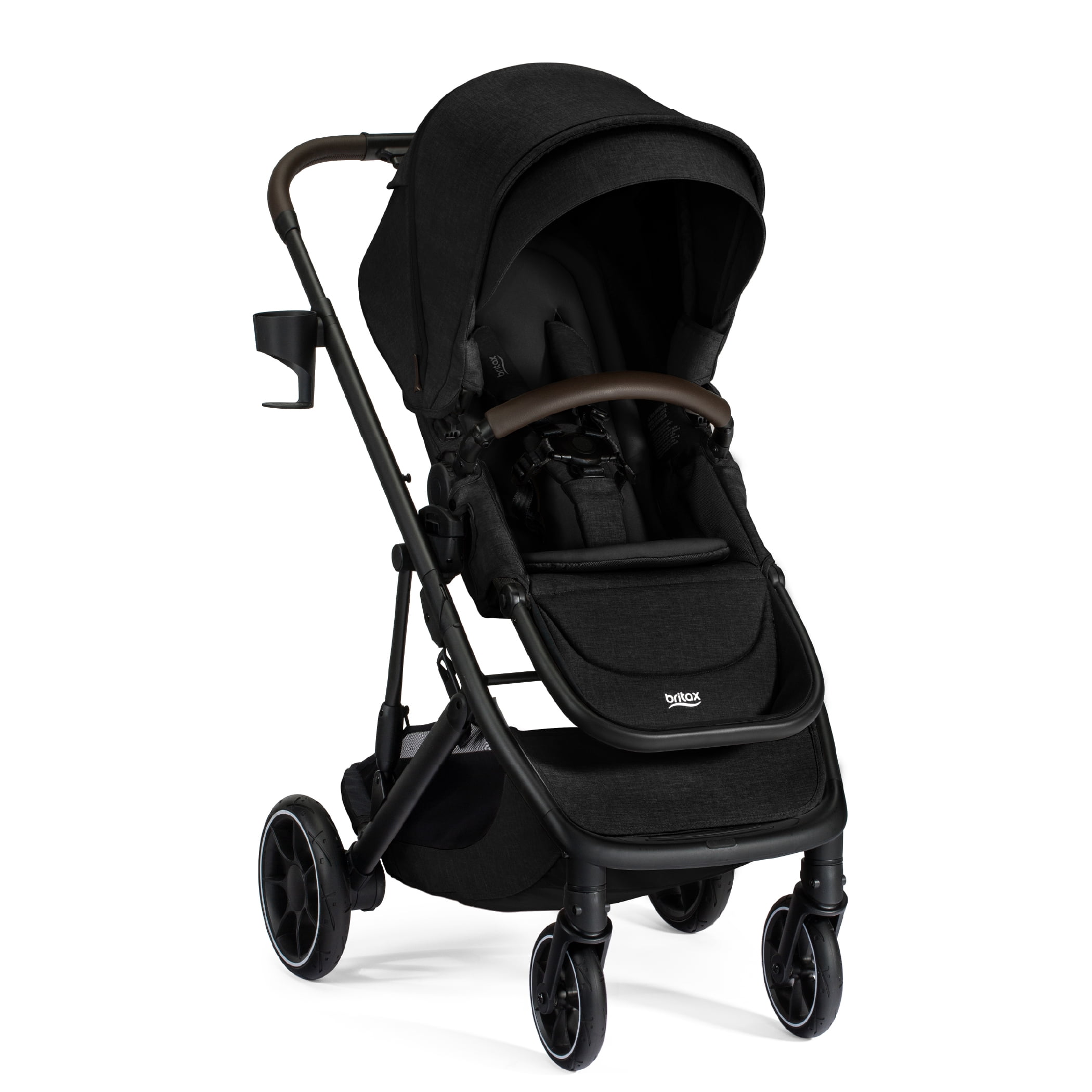 Britax® Prism™ Full-Size Modular Stroller, 1-Step Compact Fold, Telescoping Handlebar — Raven Black