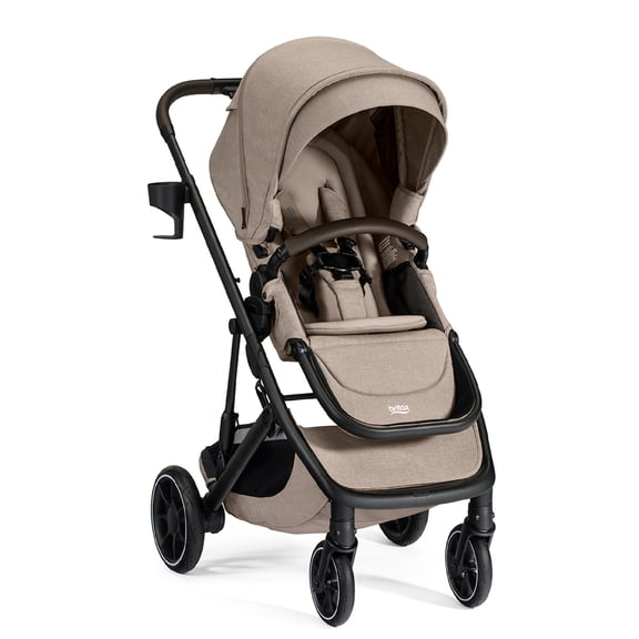 Britax® Prism™ Full-Size Modular Stroller, 1-Step Compact Fold, Telescoping Handlebar — Teak