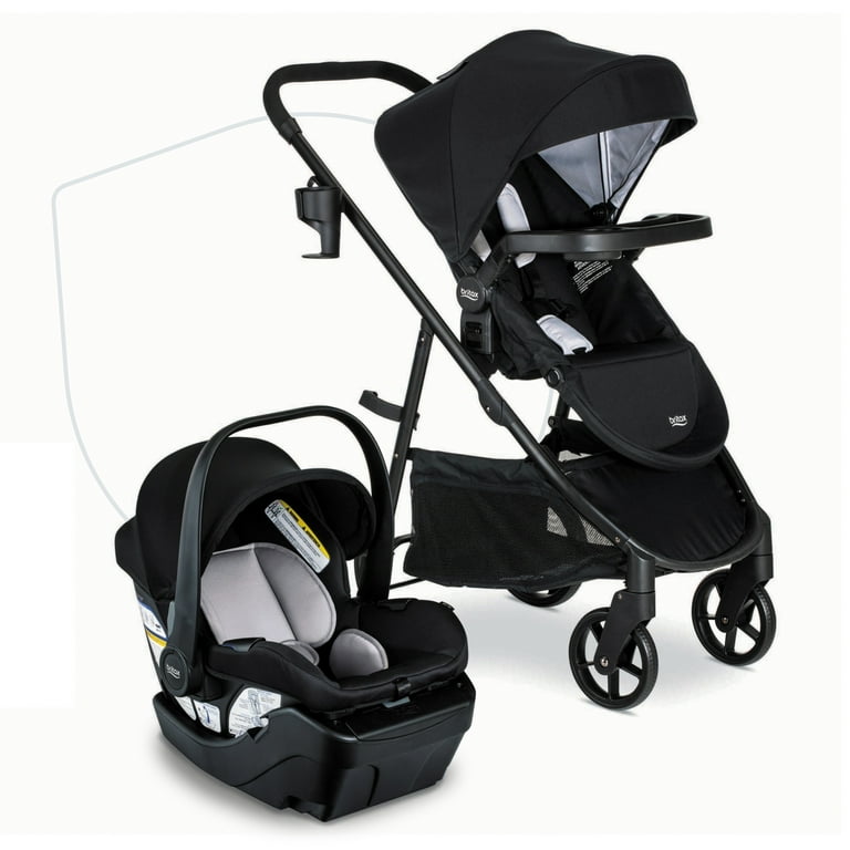 Britax Willow Brook Baby Travel System Infant Car Seat and Stroller Combo Onyx Glacier Walmart