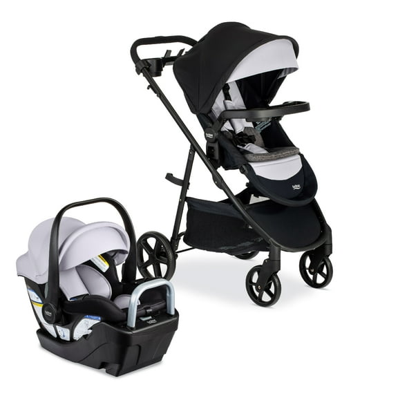 Britax Willow Brook S+ Baby Travel System, Infant Car Seat and Stroller Combo, Glacier Onyx