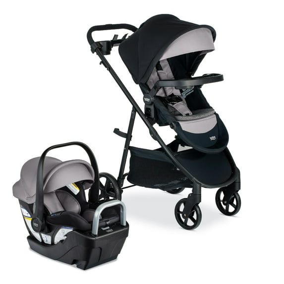 Britax Willow Brook S+ Baby Travel System, Infant Car Seat and Stroller Combo, Graphite Onyx