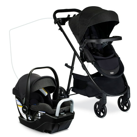 Britax Willow Brook S+ Travel System, Raven Black