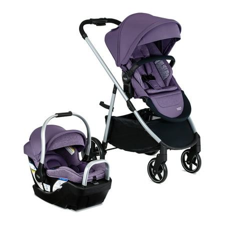 Britax Willow Grove SC Baby Travel System, Infant Car Seat and Stroller Combo with Base, Pindot Iris
