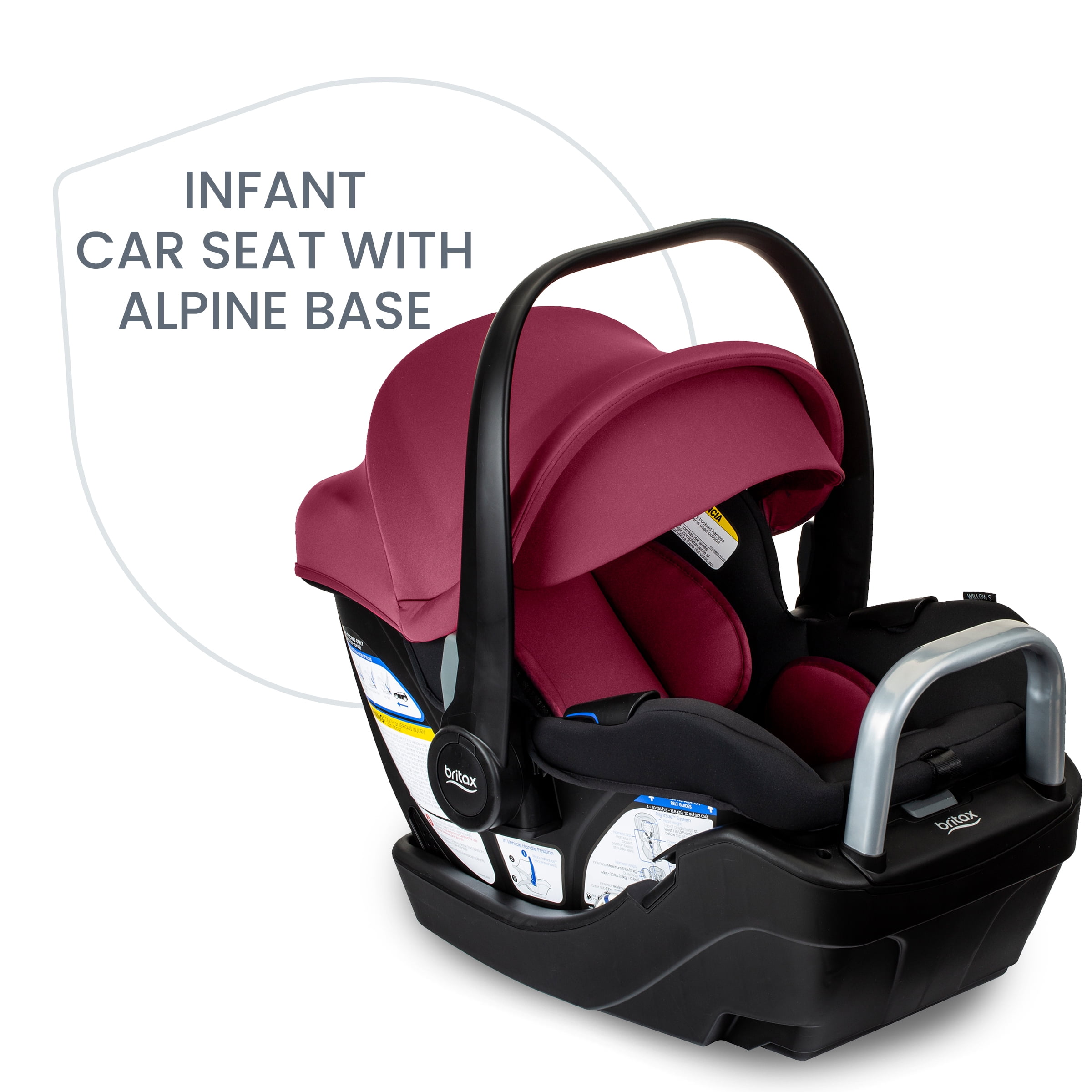 Britax Willow S Infant Car Seat With Alpine Base, Rear Facing Car Seat