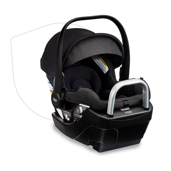 Britax Willow S Rear-Facing Infant Car Seat, Alpine Car Seat Base With ClickTight  Raven Black