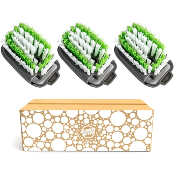 -Brite Advanced Soap Control Dishwand Brush Refill, 3 Pack