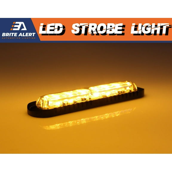 Brite Alert 6 LED Side Grille Emergency Hazard Warning Strobe Light for Trucks BA-LPF6-YY