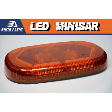 Brite Alert Rooftop Mini Strobe LED Light Bar Bolt Mount Emergency Flash Warning BA-LPF380-YY