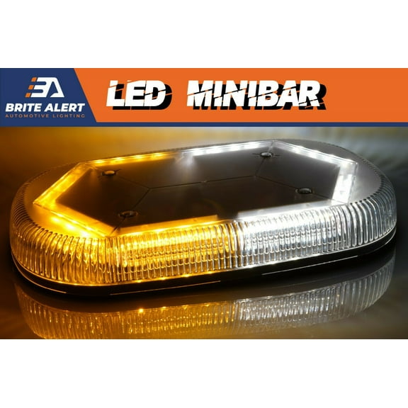 Brite Alert Rooftop Mini Strobe LED Light Bar Magnetic Base Emergency Warning BA-LPF380M-YW