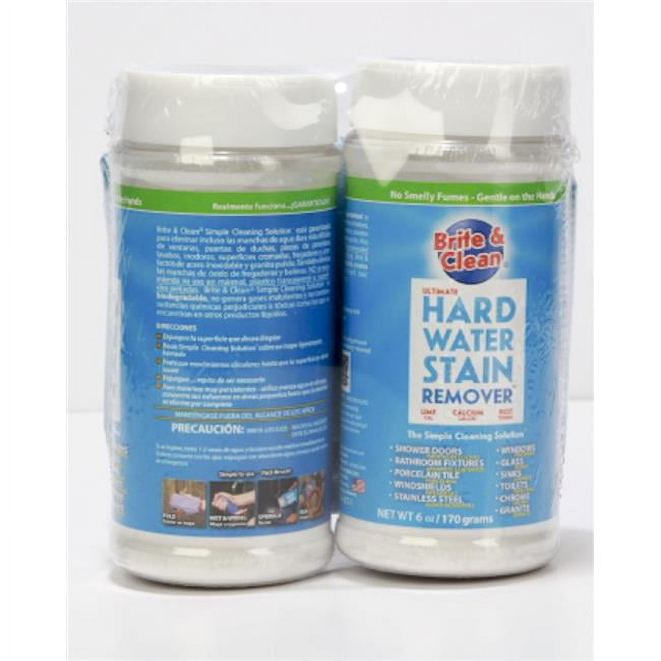Brite & Clean BW2SCS2 BriteWipes Ultimate Hard Water Stain Remover - Pack of 2