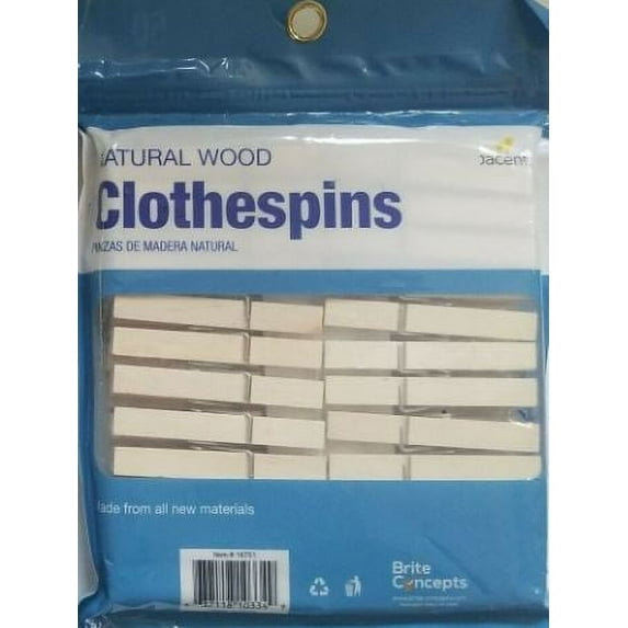 Brite Concepts Large Wooden Clothespins (Pack of 4)