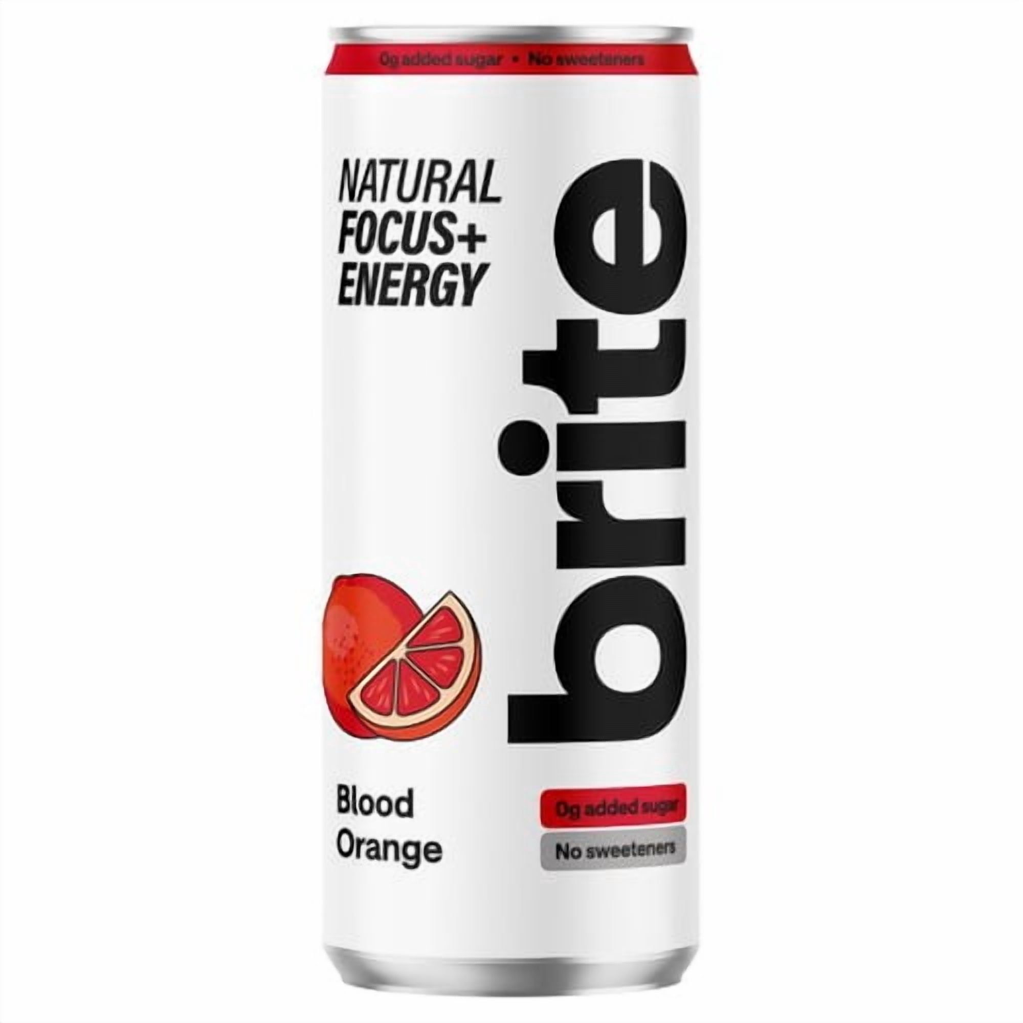 Brite Natural Focus, Energy Blood Orange 330ml, British Import (Pack of 3)