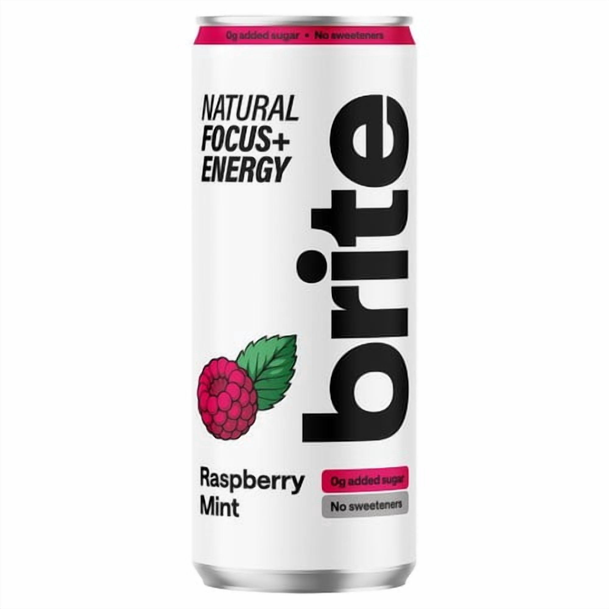 Brite Natural Focus, Energy Raspberry Mint 330ml, British Import (Pack of 3)