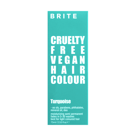 Brite Semi-Permanent Color Turquoise, Moisturizing Formula, Ammonia, Paraben, Cruelty Free, 2.53 fl oz